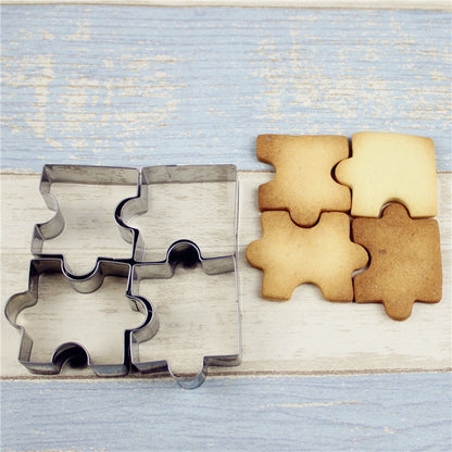 Puzzle Cookie Cutters Set of 4 Stainless Steel by HitMyNeed