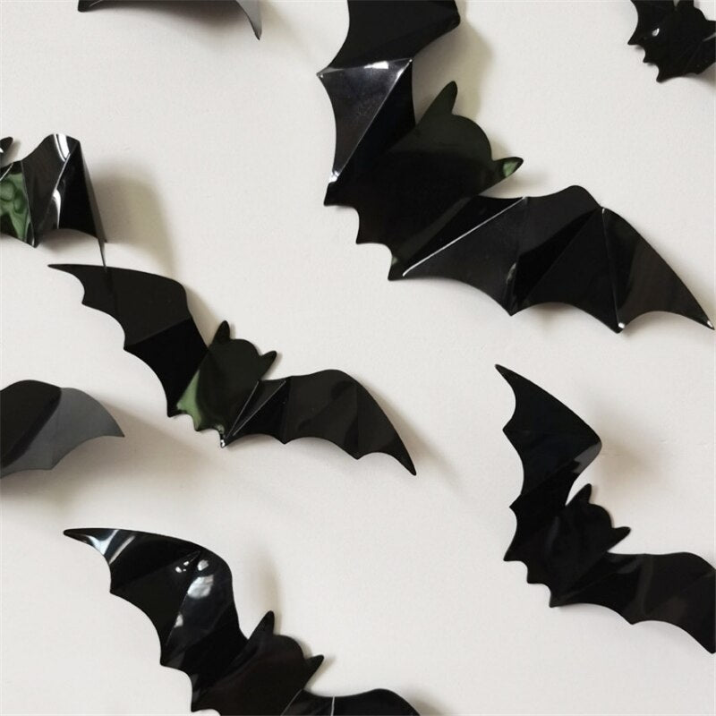 PVC 3D Bat Wall Stickers Set (16 Pieces) by HitMyNeed