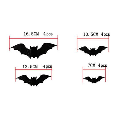 PVC 3D Bat Wall Stickers Set (16 Pieces) by HitMyNeed