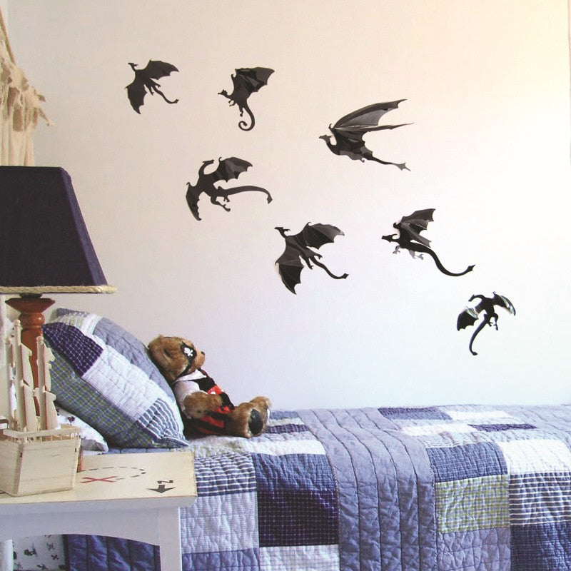 PVC 3D Dragon Wall Stickers Set (7pcs) by HitMyNeed