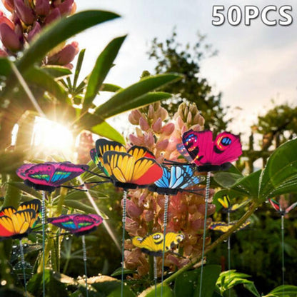 PVC Butterfly Garden Yard Stakes Set (50 Pack) by HitMyNeed
