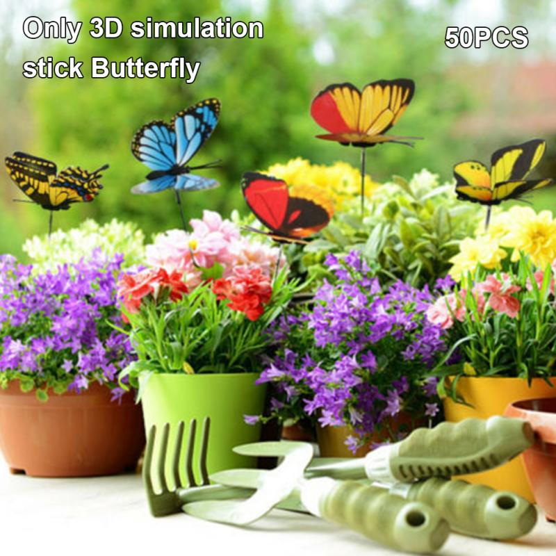 PVC Butterfly Garden Yard Stakes Set (50 Pack) by HitMyNeed