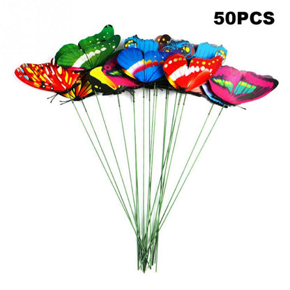 PVC Butterfly Garden Yard Stakes Set (50 Pack) by HitMyNeed