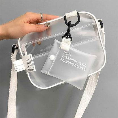 PVC Clear Jelly Crossbody Shoulder Bag by HitMyNeed