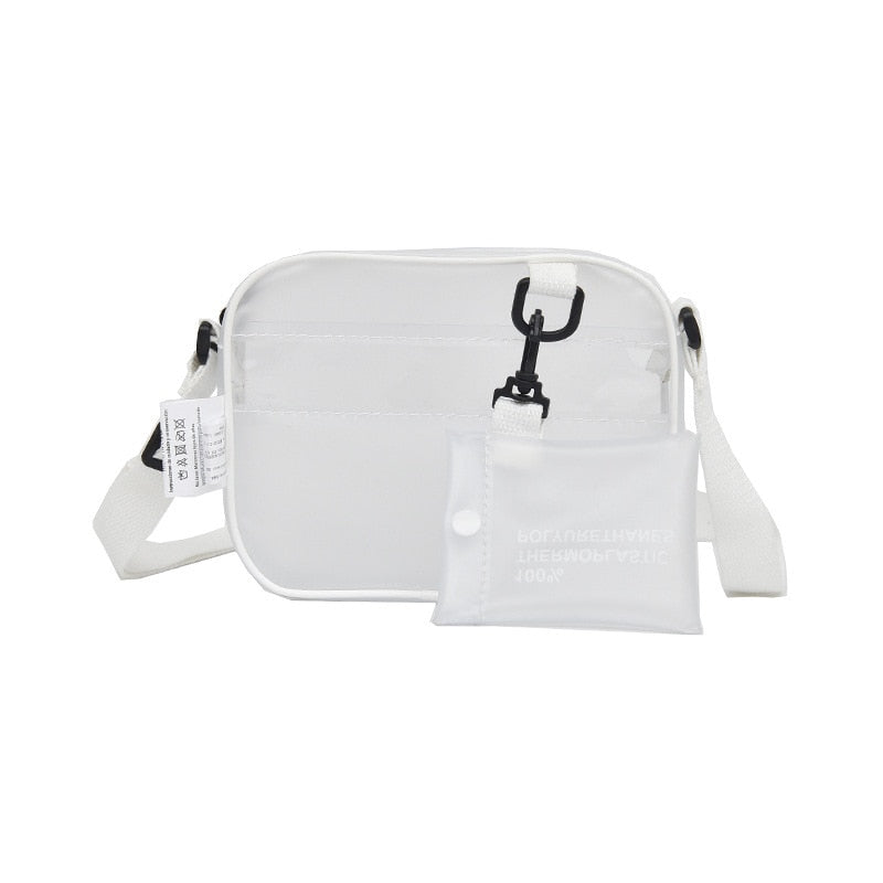 PVC Clear Jelly Crossbody Shoulder Bag by HitMyNeed