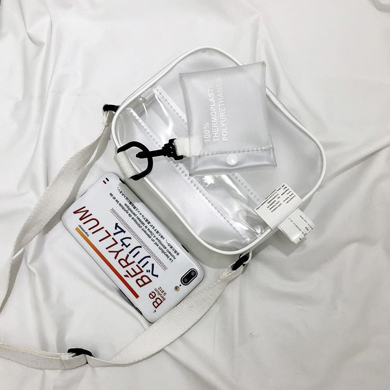 PVC Clear Jelly Crossbody Shoulder Bag by HitMyNeed