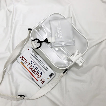 PVC Clear Jelly Crossbody Shoulder Bag by HitMyNeed