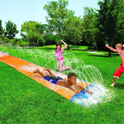 PVC Double Sided Kids Water Slide with Sprinkler by HitMyNeed