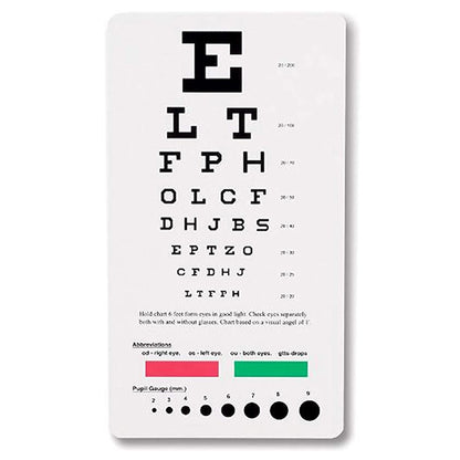 PVC Eye Check Up Board for Vision Screening by HitMyNeed