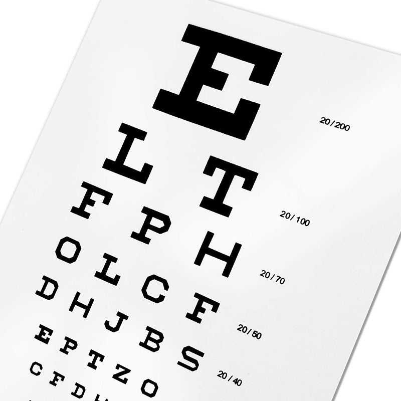 PVC Eye Check Up Board for Vision Screening by HitMyNeed