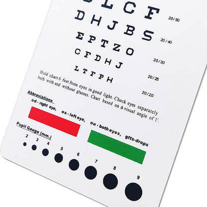 PVC Eye Check Up Board for Vision Screening by HitMyNeed