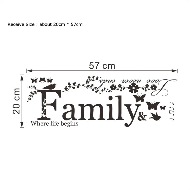 PVC Family Quote Wall Sticker for Home Décor by HitMyNeed