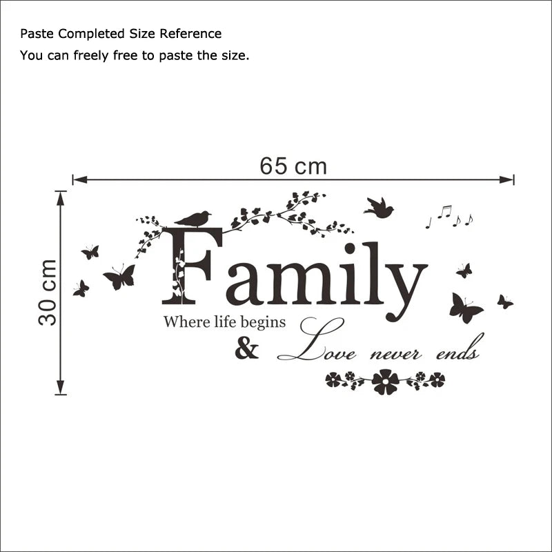 PVC Family Quote Wall Sticker for Home Décor by HitMyNeed