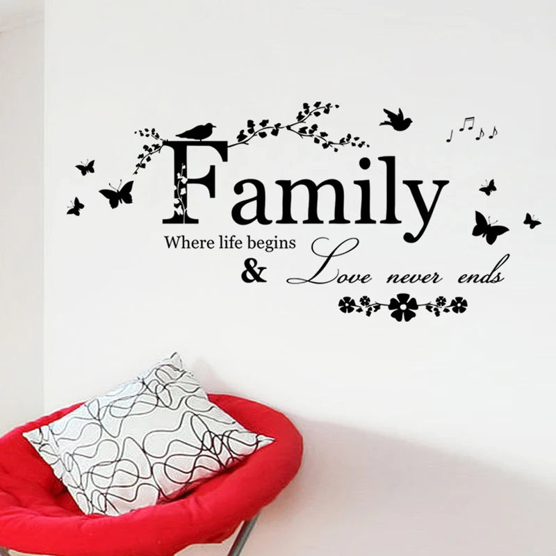 PVC Family Quote Wall Sticker for Home Décor by HitMyNeed