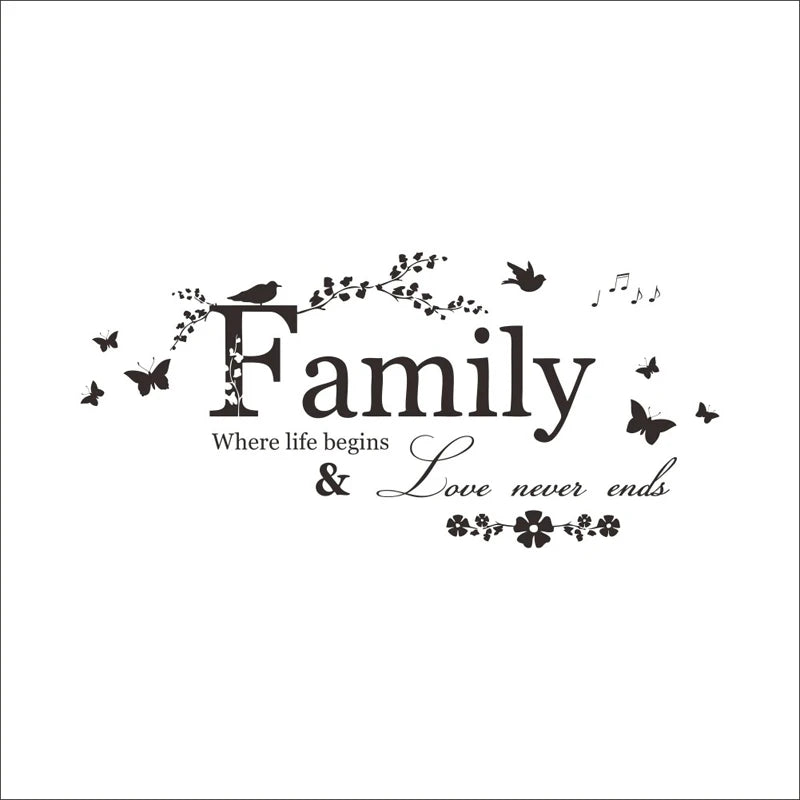 PVC Family Quote Wall Sticker for Home Décor by HitMyNeed