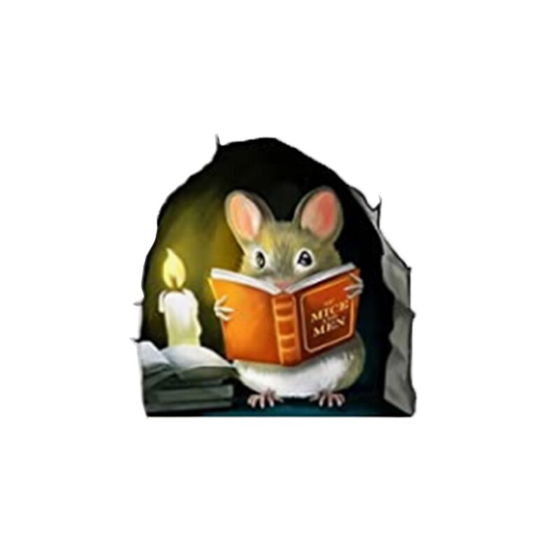 PVC Funny Mouse Hole Wall Sticker 11.5 x 11.5 cm by HitMyNeed