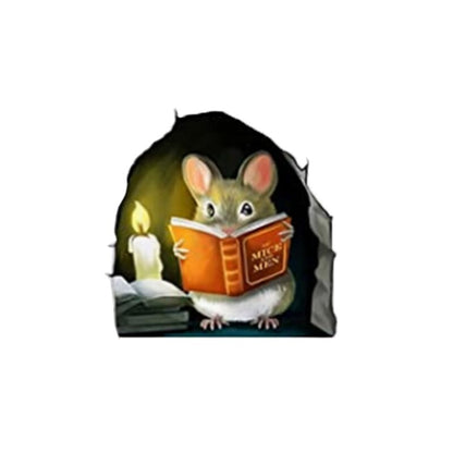 PVC Funny Mouse Hole Wall Sticker 11.5 x 11.5 cm by HitMyNeed