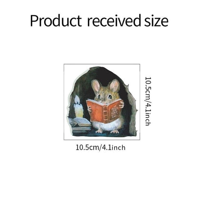 PVC Funny Mouse Hole Wall Sticker 11.5 x 11.5 cm by HitMyNeed
