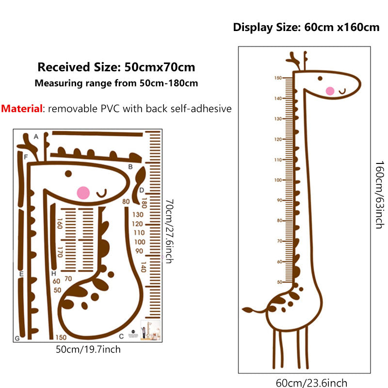 PVC Giraffe Wall Growth Chart for Kids by HitMyNeed