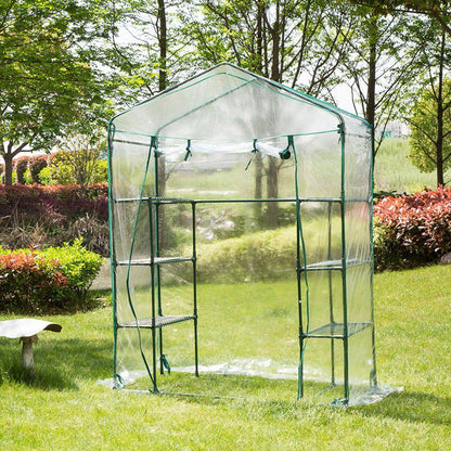 PVC Greenhouse Cover with Zipper Door 143×73×195cm by HitMyNeed