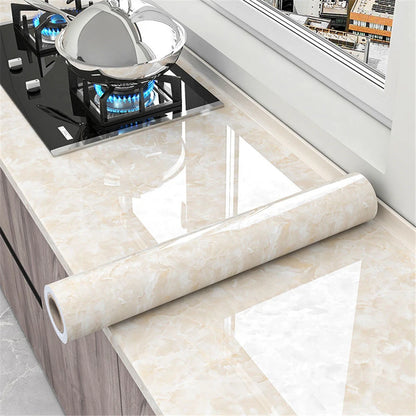 PVC High Gloss Waterproof Self-Adhesive Wallpaper hu-po-huang 55cmx3m by HitMyNeed