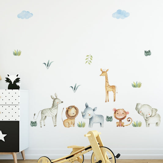 PVC Kids Safari Nursery Wall Stickers by HitMyNeed