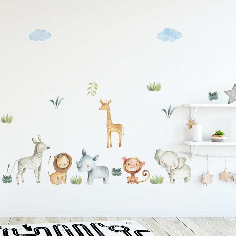 PVC Kids Safari Nursery Wall Stickers by HitMyNeed