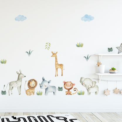 PVC Kids Safari Nursery Wall Stickers by HitMyNeed