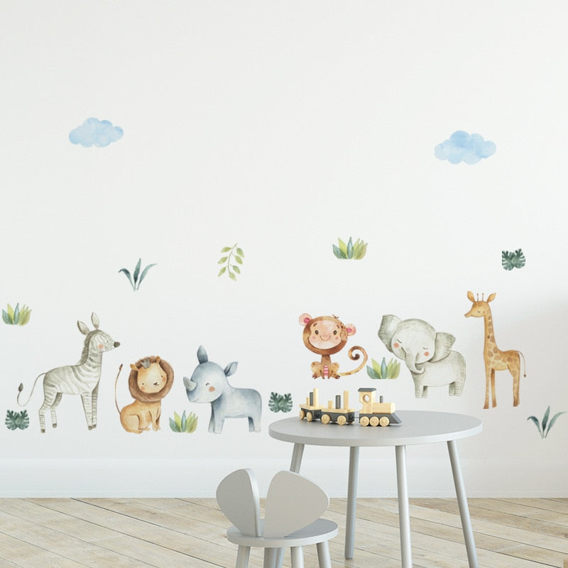PVC Kids Safari Nursery Wall Stickers by HitMyNeed