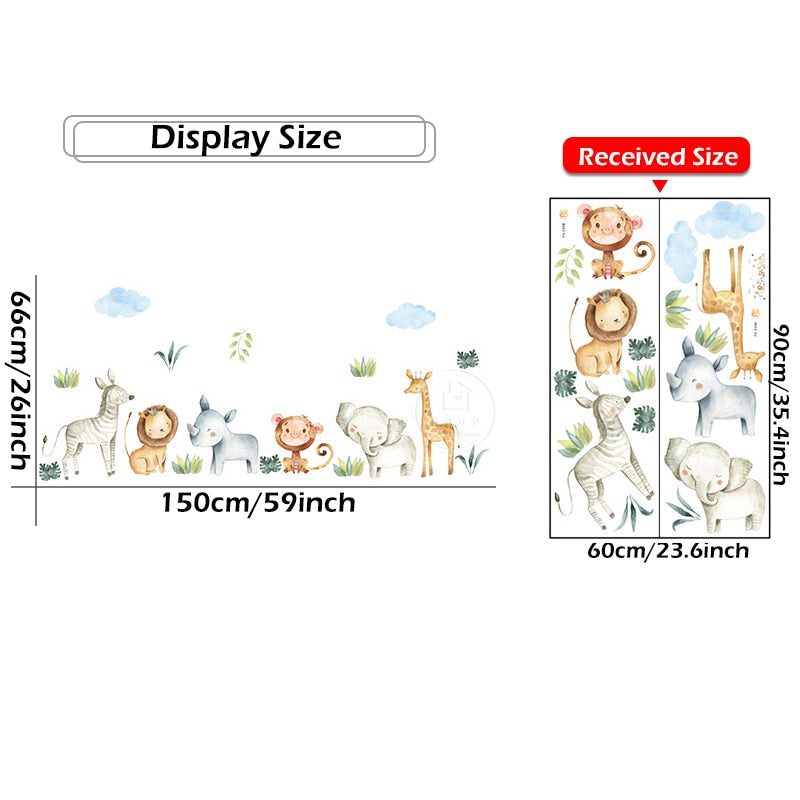 PVC Kids Safari Nursery Wall Stickers by HitMyNeed
