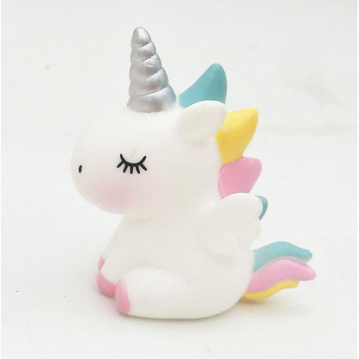 PVC Mini Unicorn Figurine Cake Topper 7.5cm by HitMyNeed