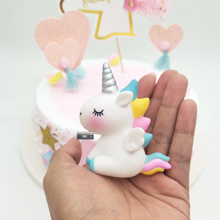 PVC Mini Unicorn Figurine Cake Topper 7.5cm by HitMyNeed