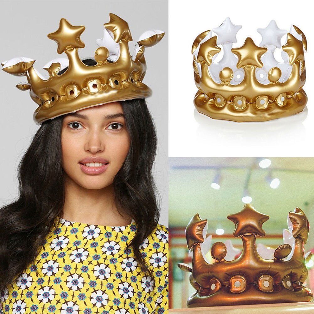 PVC Reusable Inflatable Crown for Kids and Adults by HitMyNeed