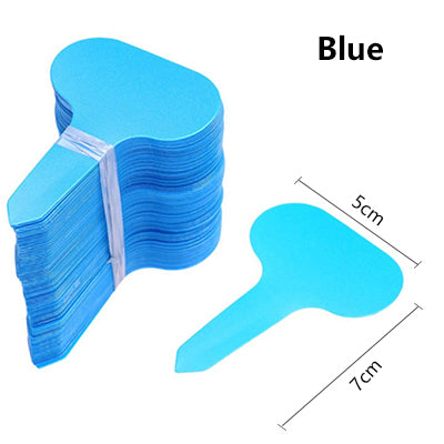 PVC T-Type Garden Plant Labels blue 30pcs by HitMyNeed