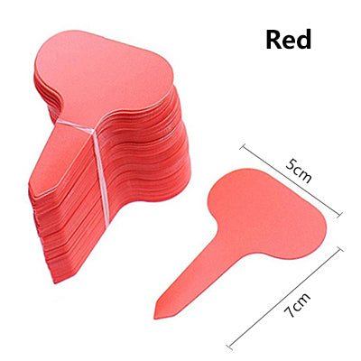 PVC T-Type Garden Plant Labels red 30pcs by HitMyNeed