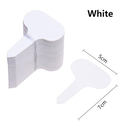 PVC T-Type Garden Plant Labels white 30pcs by HitMyNeed