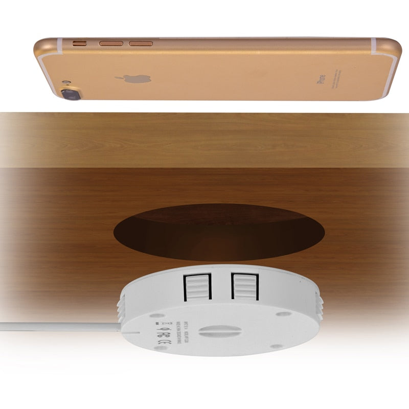 Qi Under-Desk Wireless Charger Hidden Power Loader by HitMyNeed