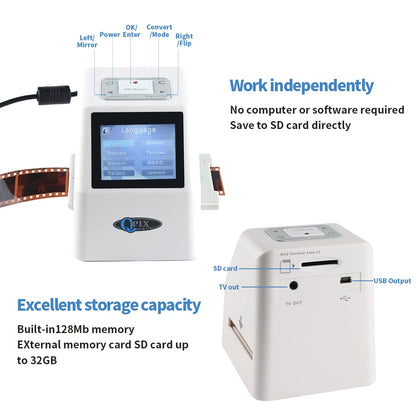 QPIX 22MP Digital Film & Slide Scanner with LCD by HitMyNeed