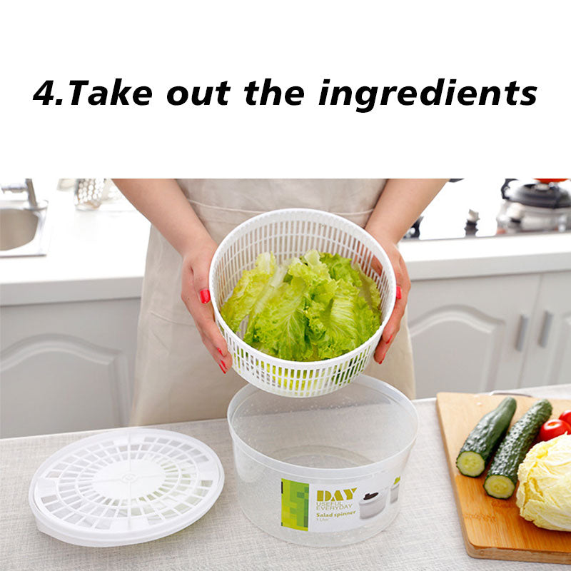 Quick-Dry Salad Spinner & Vegetable Washer with Colander Bowl by HitMyNeed
