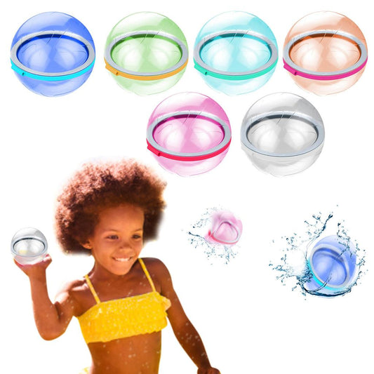 Quick Fill Reusable Water Balloons Set (6 Pack) by HitMyNeed