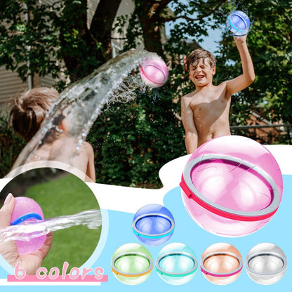 Quick Fill Reusable Water Balloons Set (6 Pack) by HitMyNeed