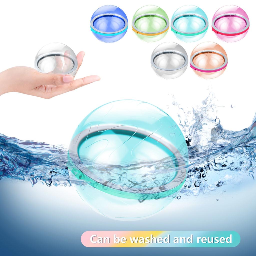 Quick Fill Reusable Water Balloons Set (6 Pack) by HitMyNeed