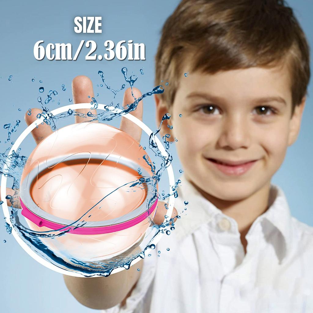 Quick Fill Reusable Water Balloons Set (6 Pack) by HitMyNeed