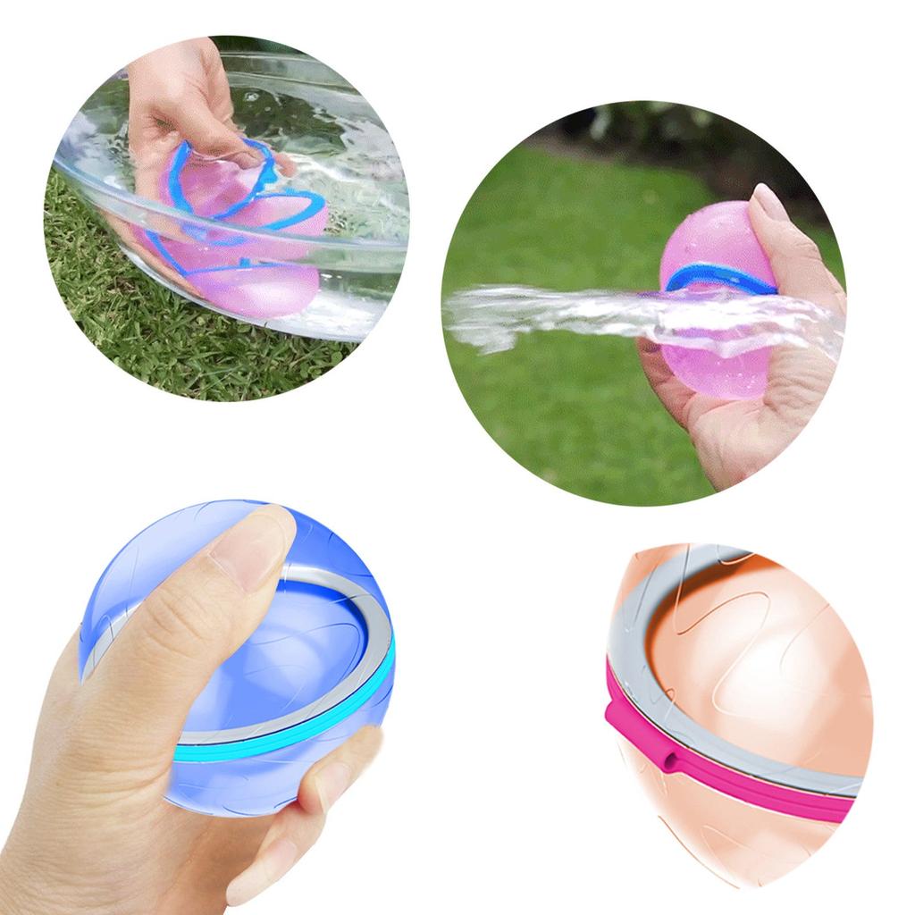 Quick Fill Reusable Water Balloons Set (6 Pack) by HitMyNeed