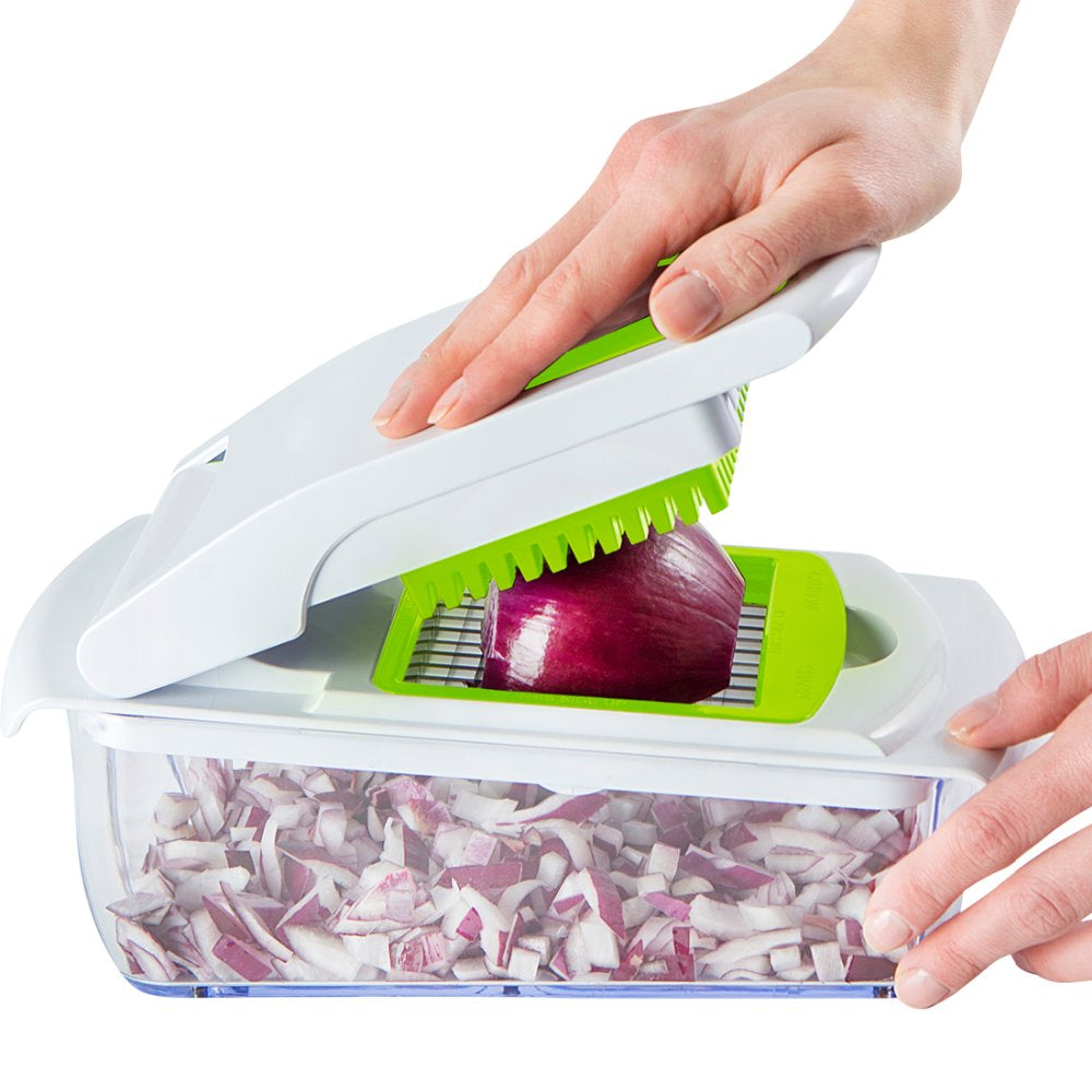 Quick Push Food Chopper with 4 Blades, 4-Cup Tray by HitMyNeed