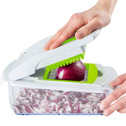 Quick Push Food Chopper with 4 Blades, 4-Cup Tray by HitMyNeed