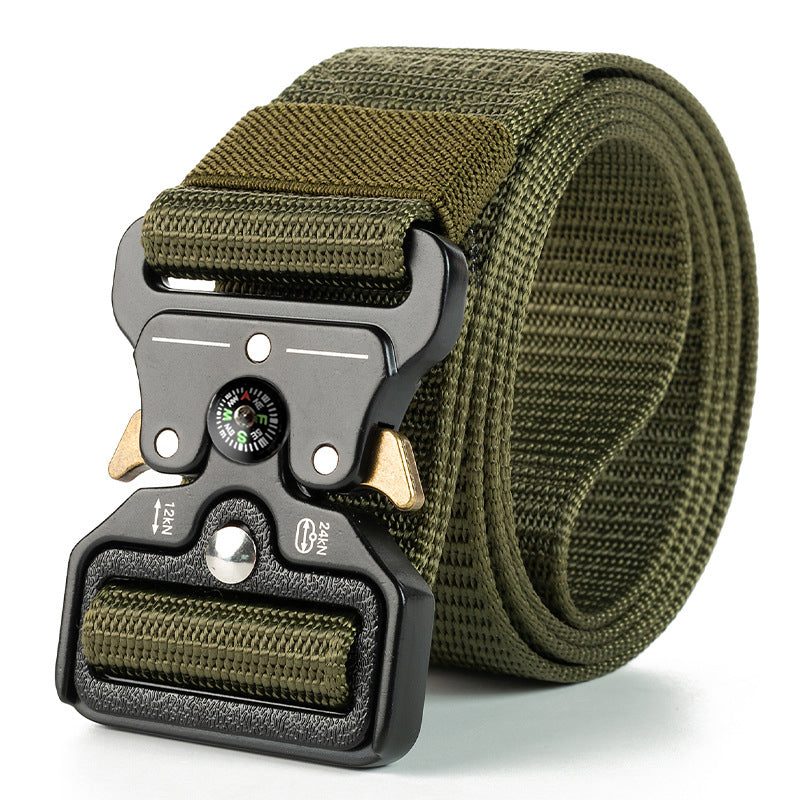 Quick Release Tactical Nylon Belt 125cm compass-green by HitMyNeed