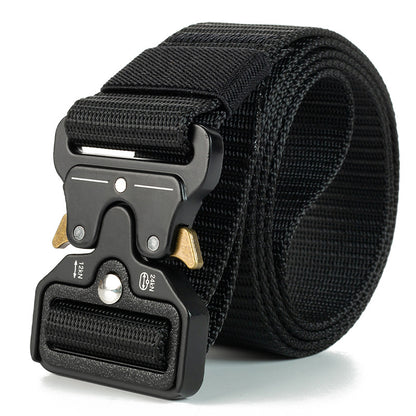 Quick Release Tactical Nylon Belt 125cm zv01-black by HitMyNeed