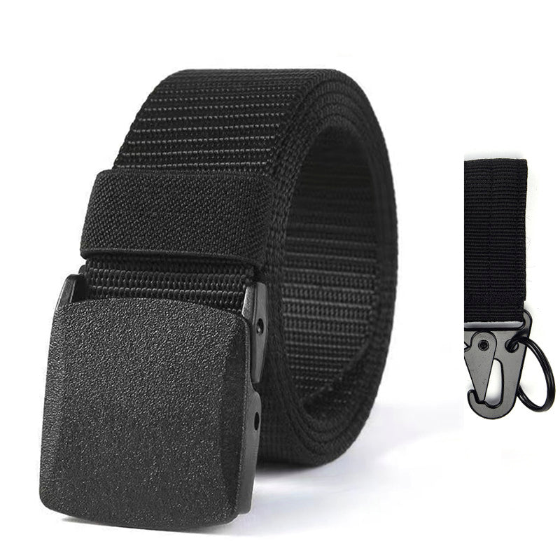 Quick Release Tactical Nylon Belt 125cm zv03-black-and-gou by HitMyNeed