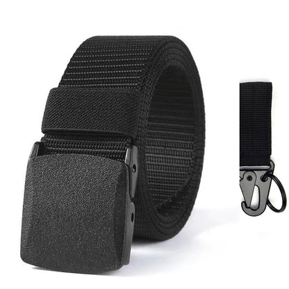 Quick Release Tactical Nylon Belt 125cm zv03-black-and-gou by HitMyNeed
